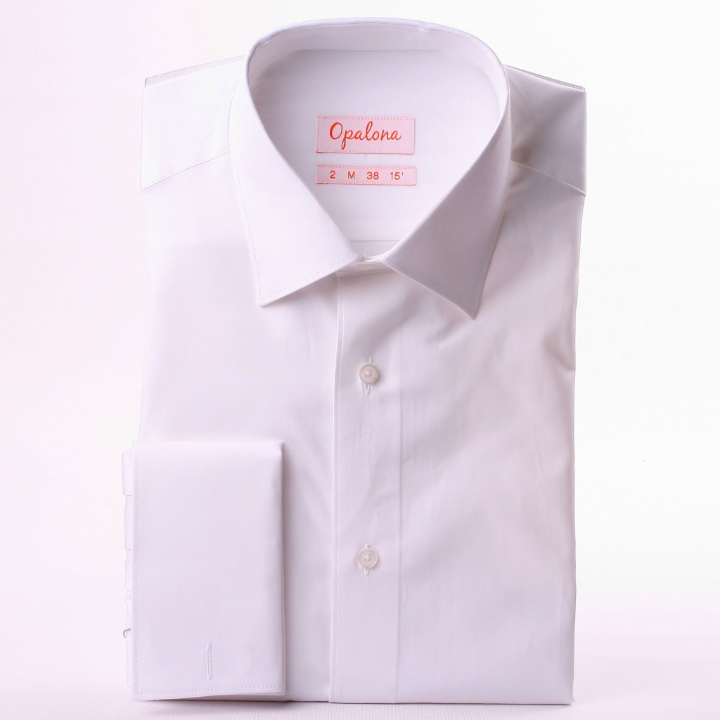 french cut white shirt